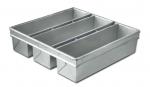 Aluminized Steel 3-Strap Pullman Bread Pans Model 13830