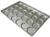 Aluminized Steel Seamless Individual Hamburger Roll Pans - Band in Rim Model 14610